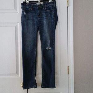 Hollister straight leg distressed jeans Sz 5S  27x30